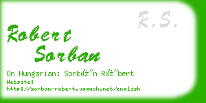 robert sorban business card